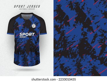 Background mockup for sports jerseys, jerseys, running shirts, black and blue grunge pattern