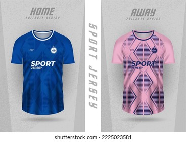 Background mockup for sports jerseys, team jerseys, club jerseys, blue and pink stripes.