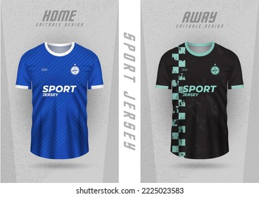 Background mockup for sports jerseys, team jerseys, club jerseys, blue and black stripes.