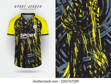 Modelación de fondo para camisetas de equipo deportivo, camisetas y camisetas de correr. Fondo negro con rayas grises y amarillas.