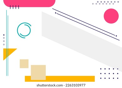 Fondo Moderno abstracto de formas gráficas de línea geométrica mínima, plantilla moderna de triángulo de círculo hipster Aplicable a Banners, Placards, Posters, Flyers
