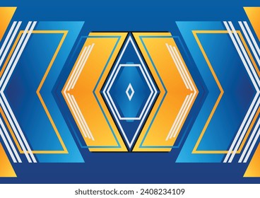 diseño moderno de fondo geométrico azul y amarillo 