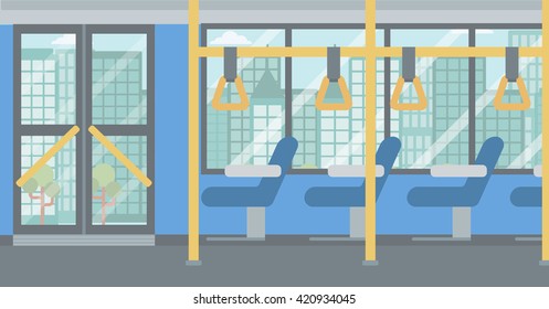 Background Of Modern Empty City Bus.