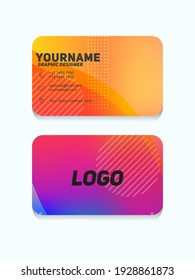 Background of Modern Geometric Business Card Template with colorful colors