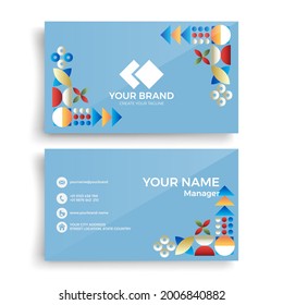 Background of Modern Geometric Business Card Template with colorful colors