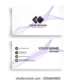 Background of Modern Geometric Business Card Template with colorful colors