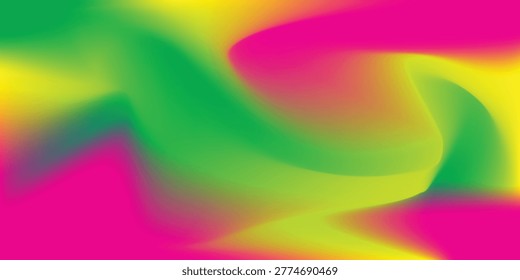 background modern green yellow magneta, The northern light or the aurora borealis in the night sky.