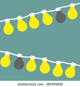 background modern with a many light bulbs and lamps vector. two bulbs are not lighting & not working.