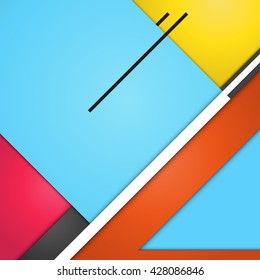 Background modern material design. Geometric and rectangle form with black line. Abstract creative concept. design vector