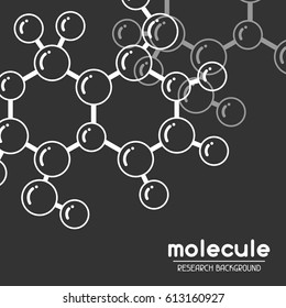 Background with molecular structure. Abstract molecules in flat style.
