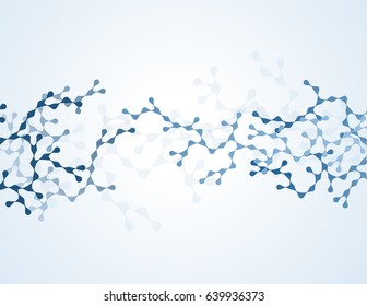 background with molecular structure particles. Scientific Concepts and Vector Connections