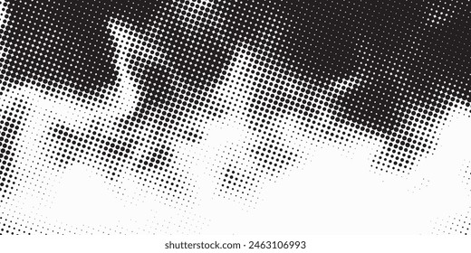 Background with monochrome dot texture. Polka dot pattern template.