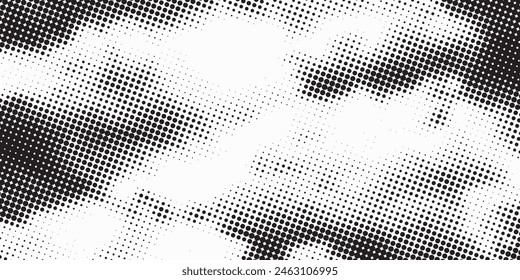 Background with monochrome dot texture. Polka dot pattern template. Background with black dots