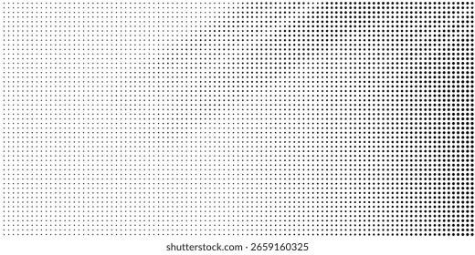 Fondo con textura de punto monocromo. Plantilla de patrón de lunares. Fondo con puntos negros - Vector de stock puntos puntos básicos de fondo