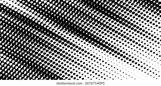 Plano de fundo com textura de pontos monocromáticos. Modelo de padrão de ponto polka. Plano de fundo com pontos pretos - pontos vetoriais de ações pontos de fundo básicos
