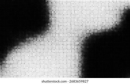 Fondo con textura de punto monocromo. Plantilla de patrón de lunares. Fondo con puntos negros - Vector de stock puntos puntos básicos de fondo