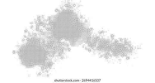 Hintergrund mit monochromer Punktstruktur. Vorlage für Polka-Punkte. Hintergrund mit schwarzen Punkten - Stock-Vektorpunkte grundlegende Hintergrundpunkte 