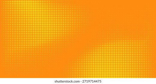 Background with monochrome dot texture. Polka dot pattern template. Background with orange dots - eps10 stock vector