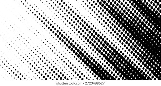 Plano de fundo com textura de pontos monocromáticos. Modelo de padrão de ponto polka. Plano de fundo com pontos pretos - pontos vetoriais de ações pontos de fundo básicos