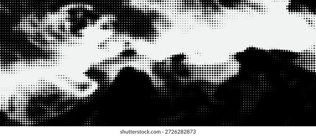 Fondo con textura de punto monocromo. Plantilla de patrón de lunares. Fondo con puntos negros - Vector de stock puntos puntos básicos de fondo	