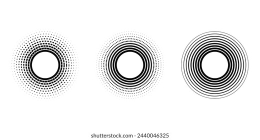 Background with monochrome dots texture. Polka dot pattern template. Background with black dots vector circle or round pattern	
