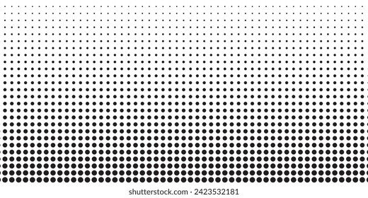 Fondo con textura punteada monocromática. Plantilla de patrón de puntos polka. Fondo con puntos negros - puntos vectoriales de stock simples