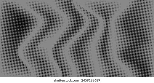 Fondo con textura punteada monocromática. Patrón de lunares Plantilla patrón de lunares de Vector. Vector