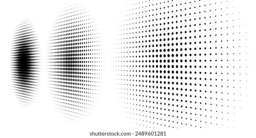 Background with monochrome dotted texture. Polka dot pattern template vector dots pattern. vector