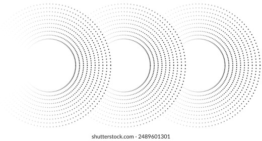 Fondo con textura punteada monocromática. Patrón de lunares Plantilla patrón de lunares de Vector. Vector