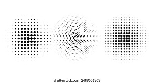 Background with monochrome dotted texture. Polka dot pattern template vector dots pattern. vector