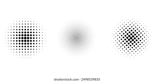 Background with monochrome dotted texture. Polka dot pattern template. vector ilustration