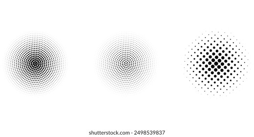 Background with monochrome dotted texture. Polka dot pattern template. vector ilustration