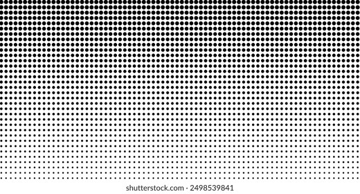 Hintergrund mit monochromer, gepunkteter Textur. Vorlage für Polka-Punkte. Vektorgrafik
