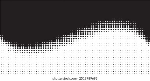 Fondo con textura monocromática punteada. Patrón de lunares patrón de Vectores de Plantilla