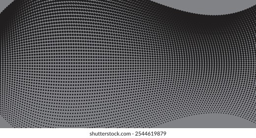 Background with monochrome dotted texture. Polka dot pattern template