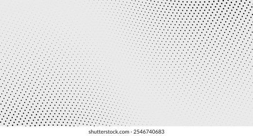 Hintergrund mit monochromer, gepunkteter Textur. Vorlage für Polka-Punkte. Vektorgrafik