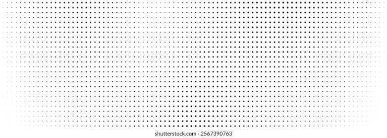 Background with monochrome dotted texture. Polka dot pattern template.