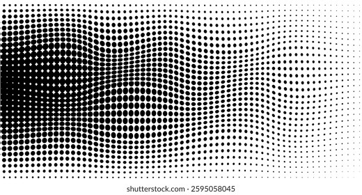 Background with monochrome dotted texture. Polka dot pattern template. vector ilustration