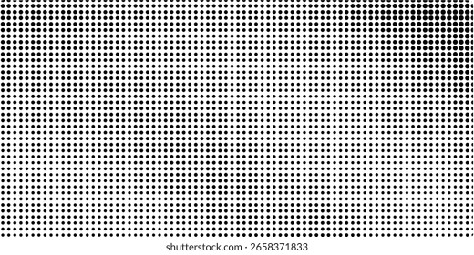 Fundo com textura pontilhada monocromática. Padrão de ponto polka modelo de vetor pontos padrão

