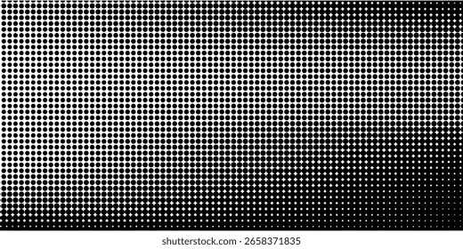 Fondo con textura monocromática punteada. Patrón de lunares patrón de Vectores de Plantilla
