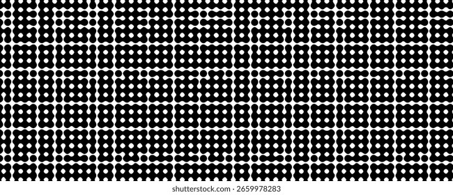 Fundo com textura pontilhada monocromática. Padrão de ponto polka modelo de vetor pontos padrão