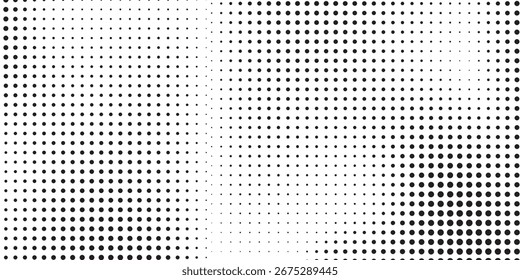 Fundo com textura pontilhada monocromática. Modelo de padrão de ponto polka. Fundo com pontos pretos - pontos vetoriais de fundo pontos vetoriais de fundo ilustração arte moderna fundo
