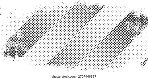 Fondo con textura monocromática punteada. Patrón de lunares patrón de Vectores de Plantilla