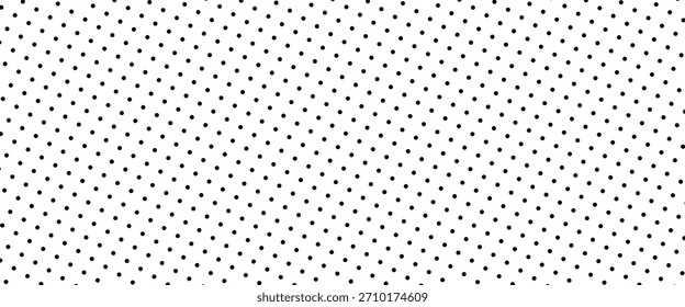 Fondo con textura monocromática punteada. Patrón de lunares patrón de Vectores de Plantilla