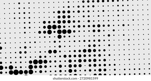 Fondo con textura monocromática punteada. Patrón de lunares patrón de Vectores de Plantilla