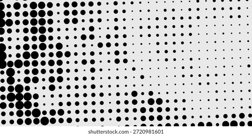 Fondo con textura monocromática punteada. Patrón de lunares patrón de Vectores de Plantilla