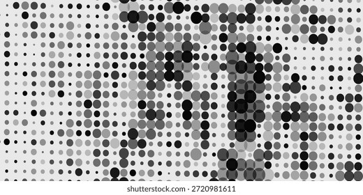 Fondo con textura monocromática punteada. Patrón de lunares patrón de Vectores de Plantilla