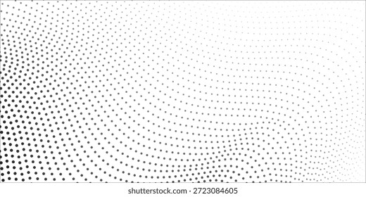 Fundo com textura pontilhada monocromática. Modelo de padrão de ponto polka. Plano de fundo com pontos pretos - plano de fundo de pontos vetoriais de ações moderno	 branco e preto
