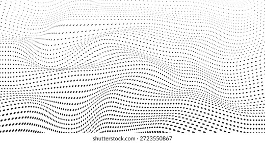 Fondo con textura monocromática punteada. Patrón de lunares patrón de Vectores de Plantilla