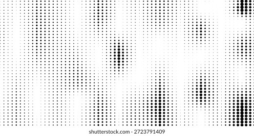 Fondo con textura monocromática punteada. Patrón de lunares patrón de Vectores de Plantilla